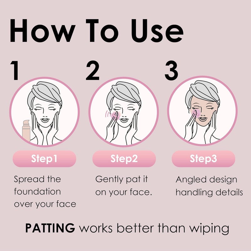 COOL-ANGLE 5Pcs Pale Pink Makeup Sponge For Foundation Concealer And Powder, Latex free Blender Sponge For Natural And Easy Makeup Soft Long-lasting And Beginner-friendly, Medium - Image 5